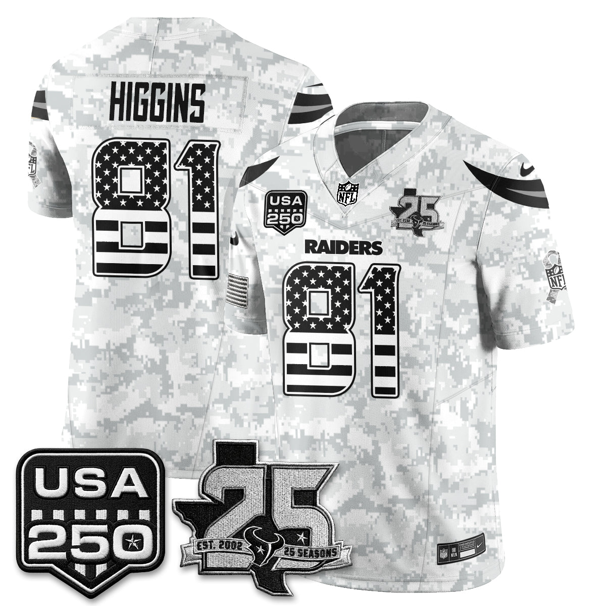 Houston Texans 2026 Salute to Service Edition Vapor Jersey - Stitched