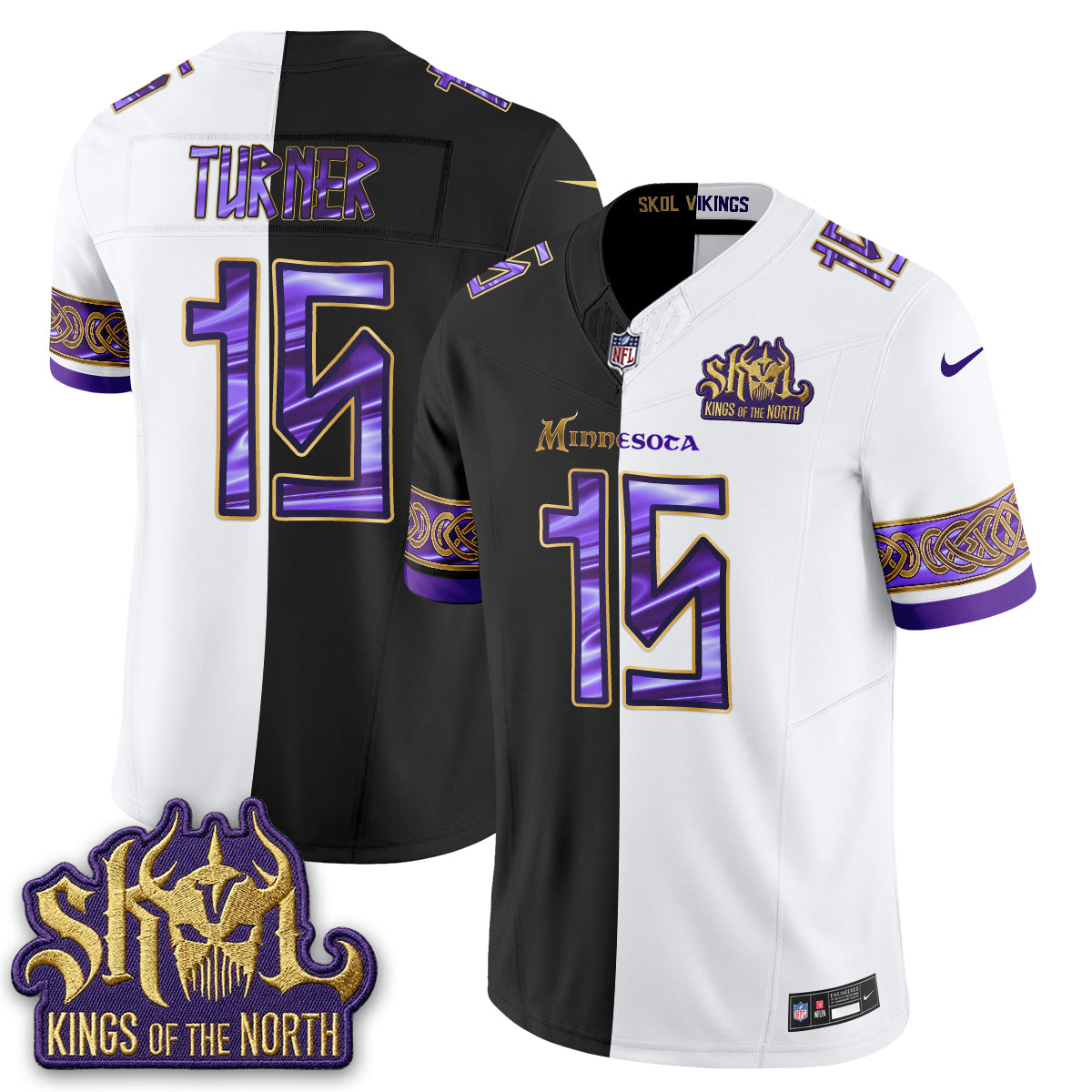 Minnesota Vikings Warrior Split Edition Vapor Jersey - Stitched