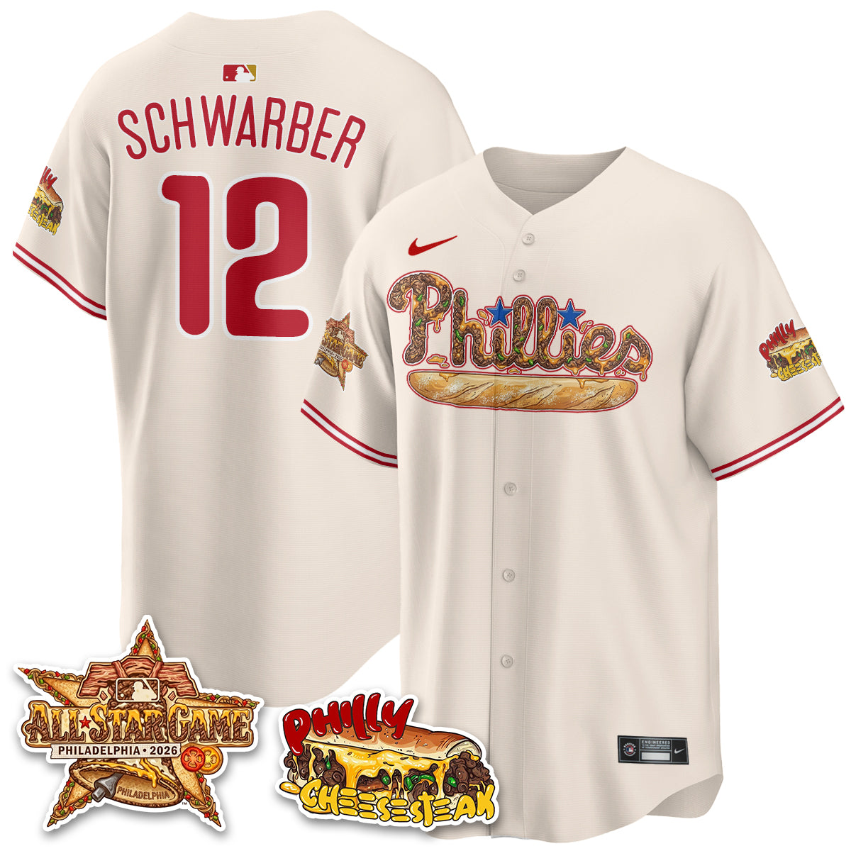 Philadelphia Phillies Cheesesteak Edition Vapor Limited Jersey - Stitched