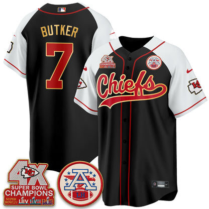 KC 4X Champs Gold Trim Edition Vapor Baseball Jersey - Stitched