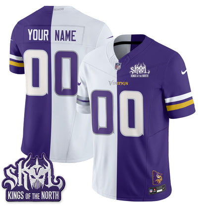 Minnesota Vikings Split Edition Vapor Custom Jersey - Stitched