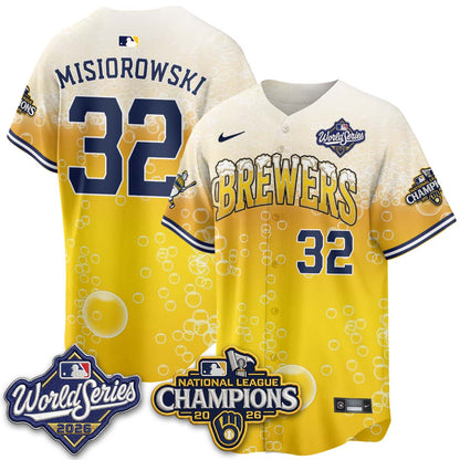 Milwaukee Brewers "Pitcher & Pint" 2026 NL Champions Vapor Jersey - Stitched