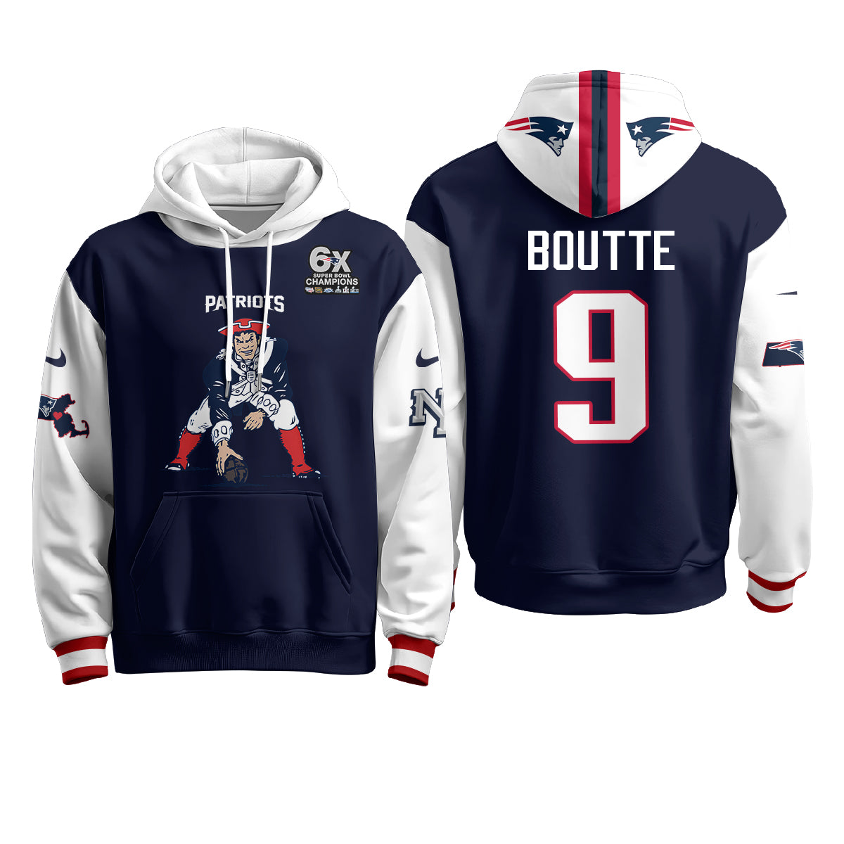 NE Minuteman Edition Fleece Hoodie - Printed