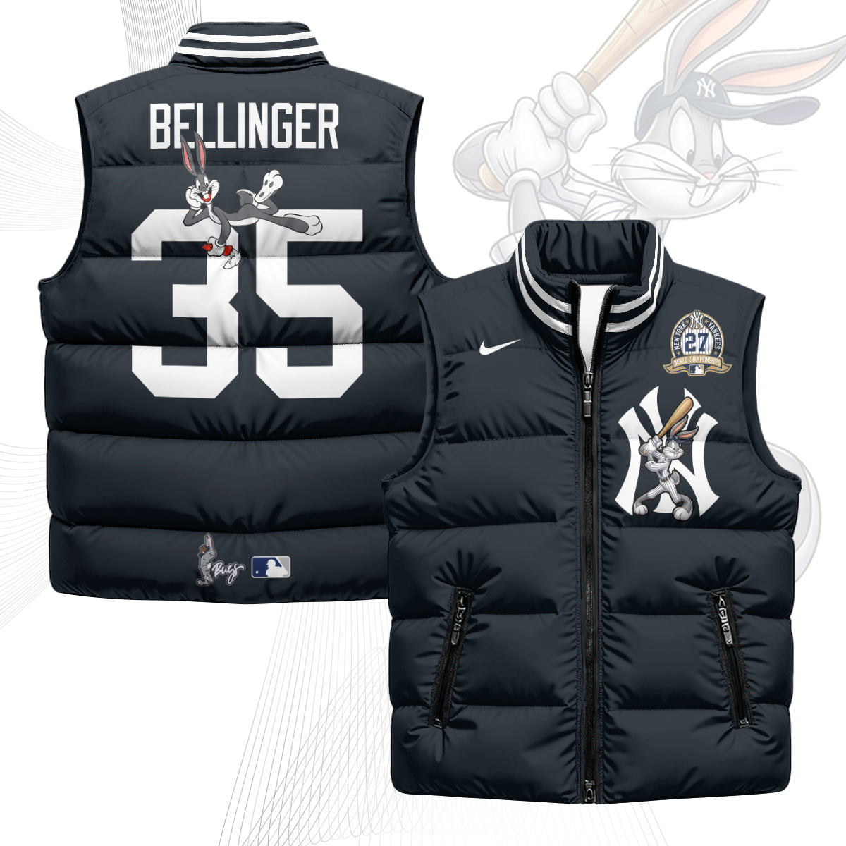 New York Yankees Edition Unisex Puffer Vest - Printed