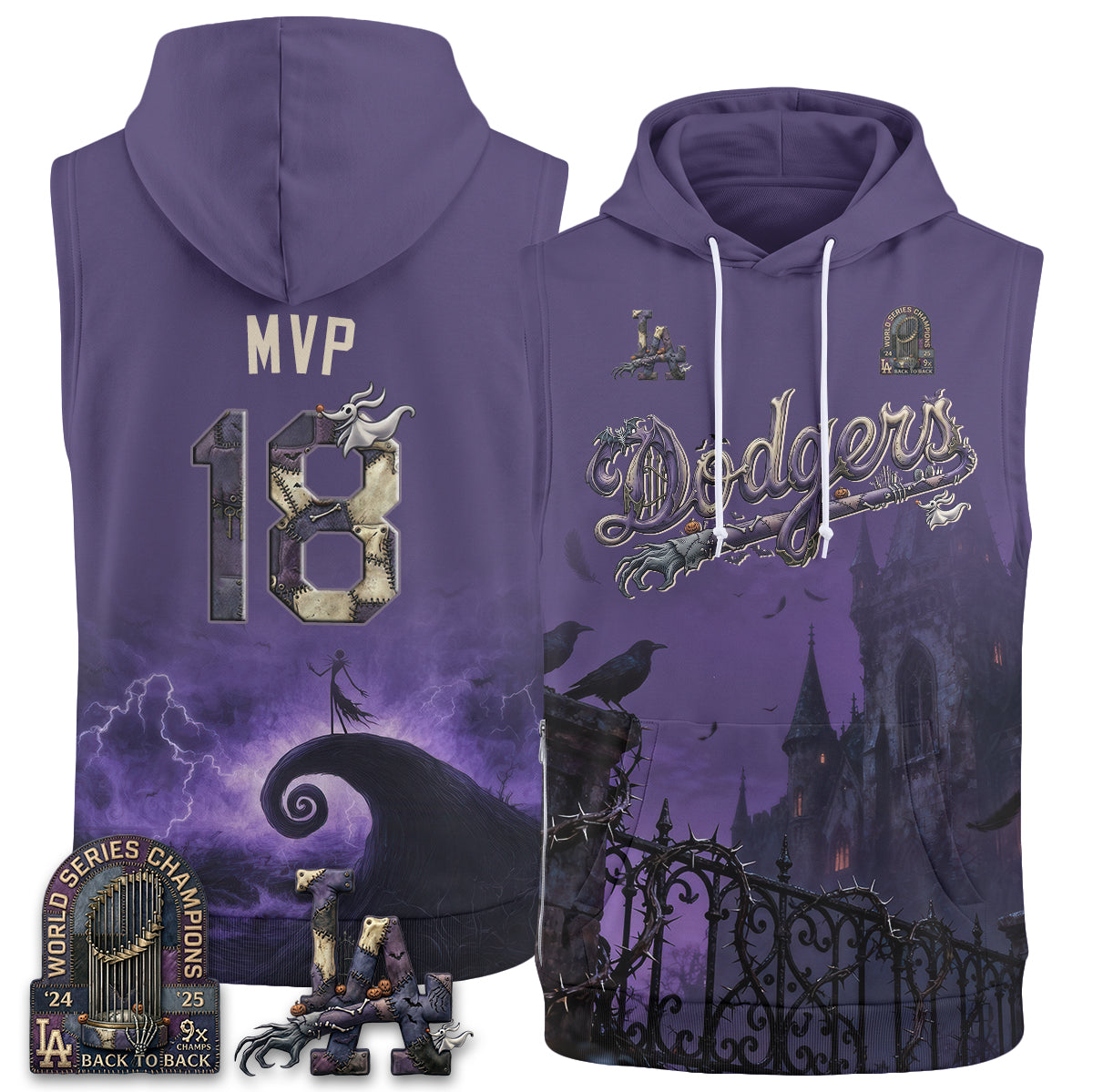 LAD Nightmare Edition Sleeveless Hoodie Tank Top - Printed