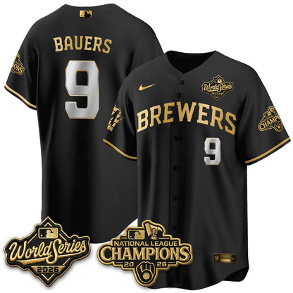 MIL W.S 26 & 2026 NL Champions Navy Jersey - Stitched