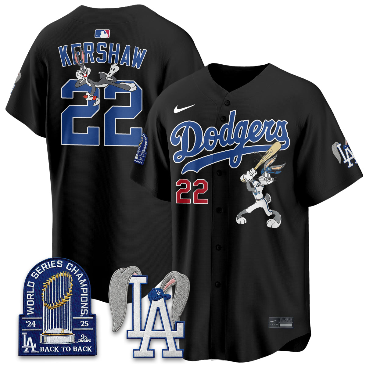 Los Angeles Dodgers Bunny Edition Vapor Jersey - Stitched