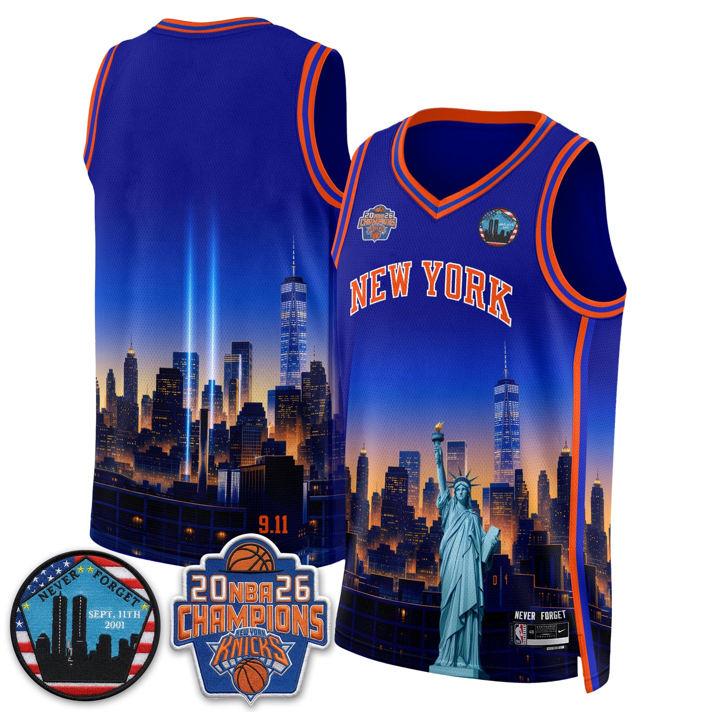 NYK Skyline Never Forget 9/11 Edition Vapor Jersey - Printed