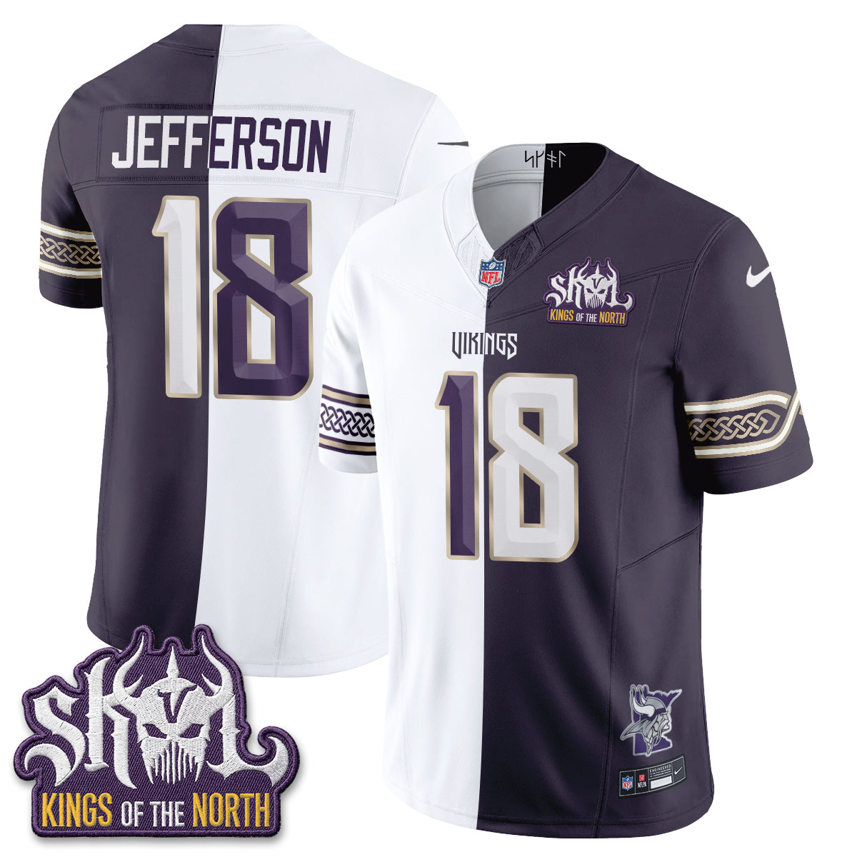 MIN 2026 Rivalries Split V2 Vapor Jersey - Stitched