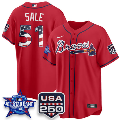 Atlanta Braves 2026 All Star Game Vapor Jersey- Stitched