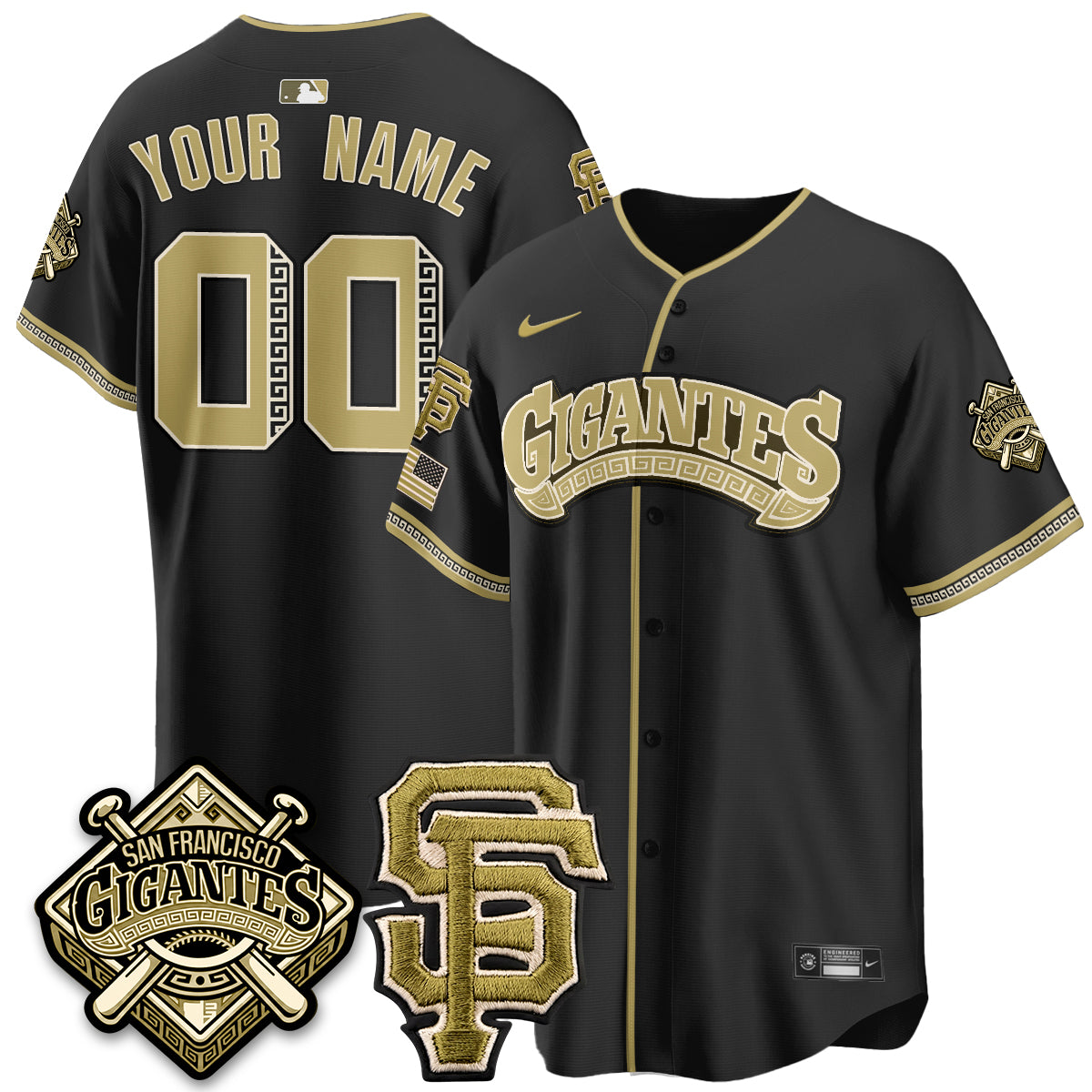 SF New Era Olive 2026 Armed Forces Day Custom Jersey - All Stitched
