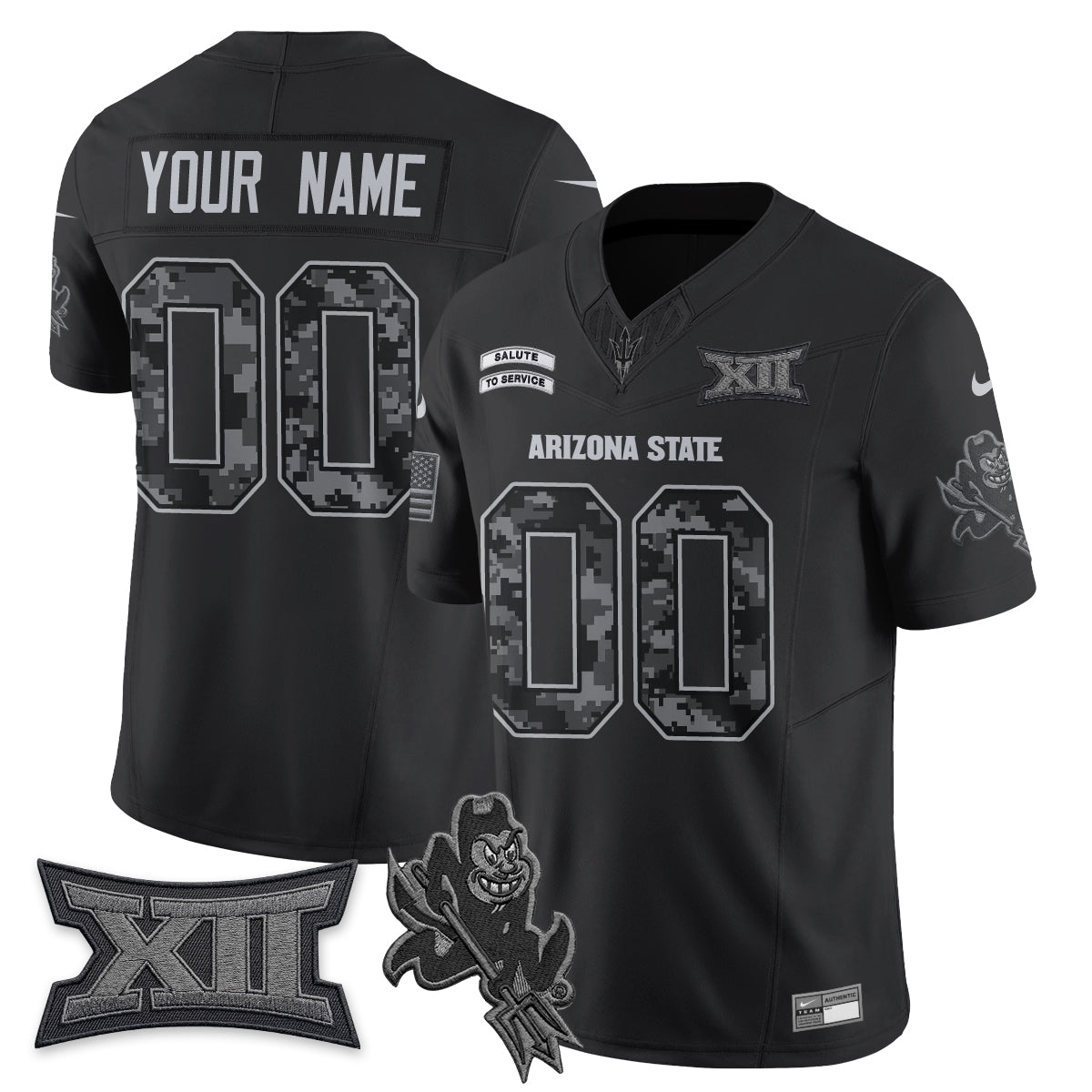 ASU 2026 Salute to Service Vapor Custom Jersey - Stitched