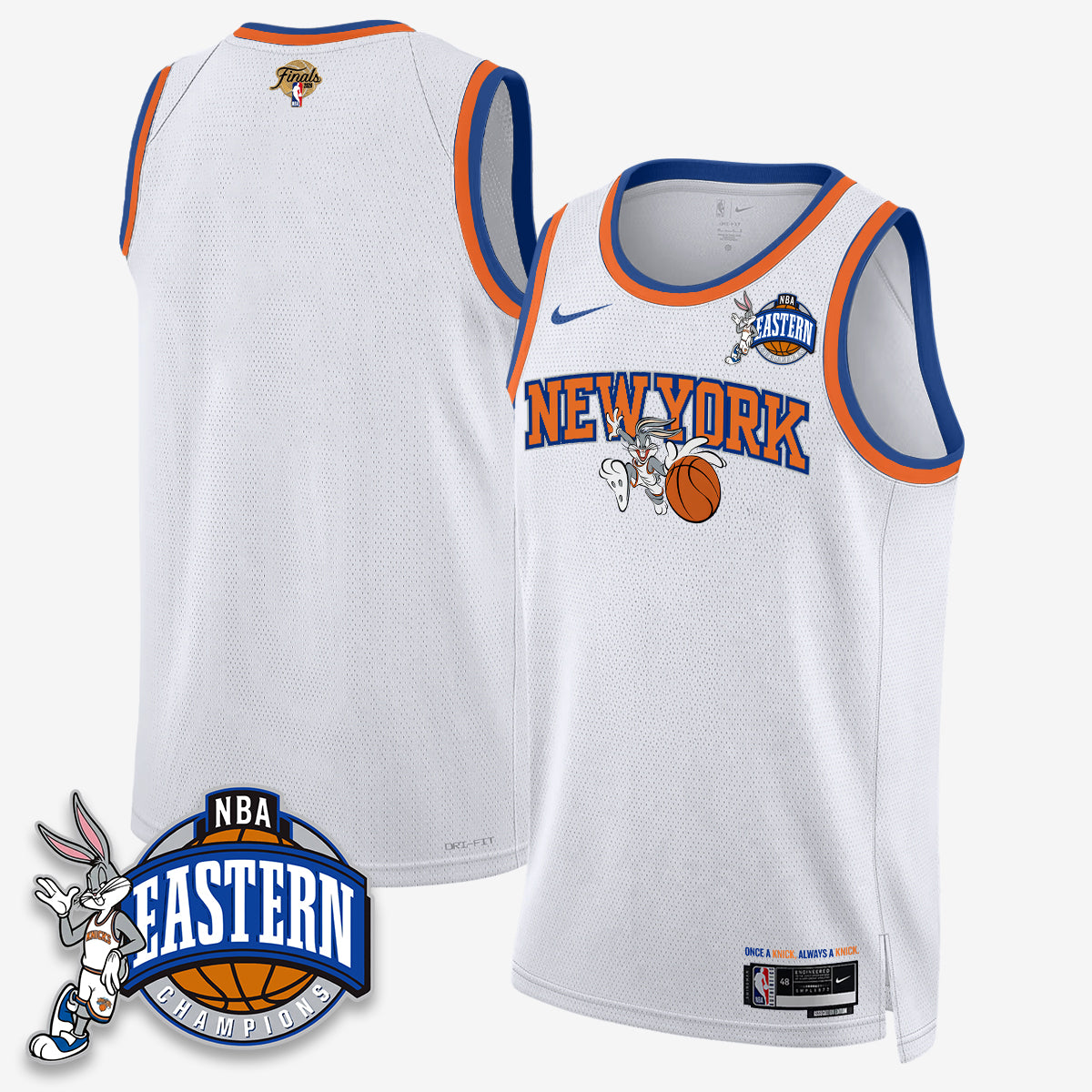 New York Knicks 2026 NBA Finals x Bunny Vapor Jersey - Stitched