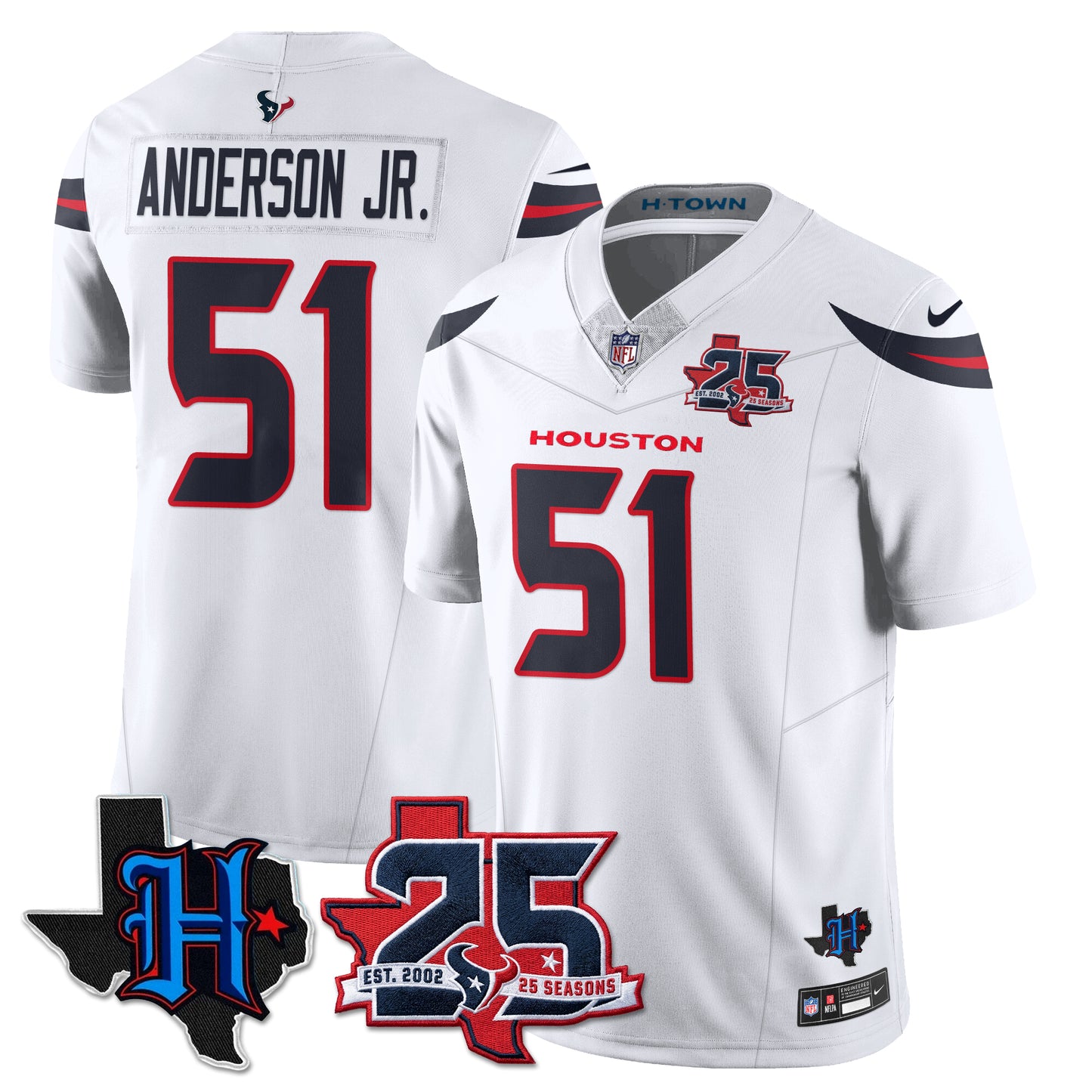 HOU 25th Seasons in 2026 Basic Vapor Limited Jersey - All Stitched