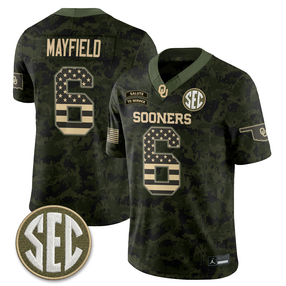 OU 2026 Salute to Service Vapor Jersey - Stitched