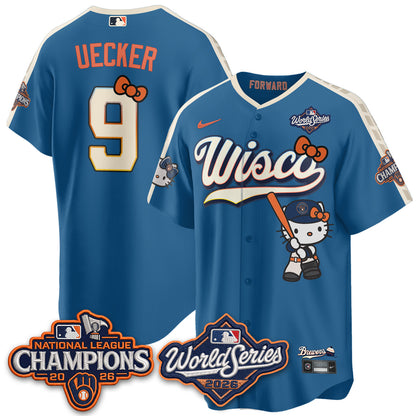 Milwaukee Brewers 2026 NL Champions x Meow KT Vapor Jersey - Stitched