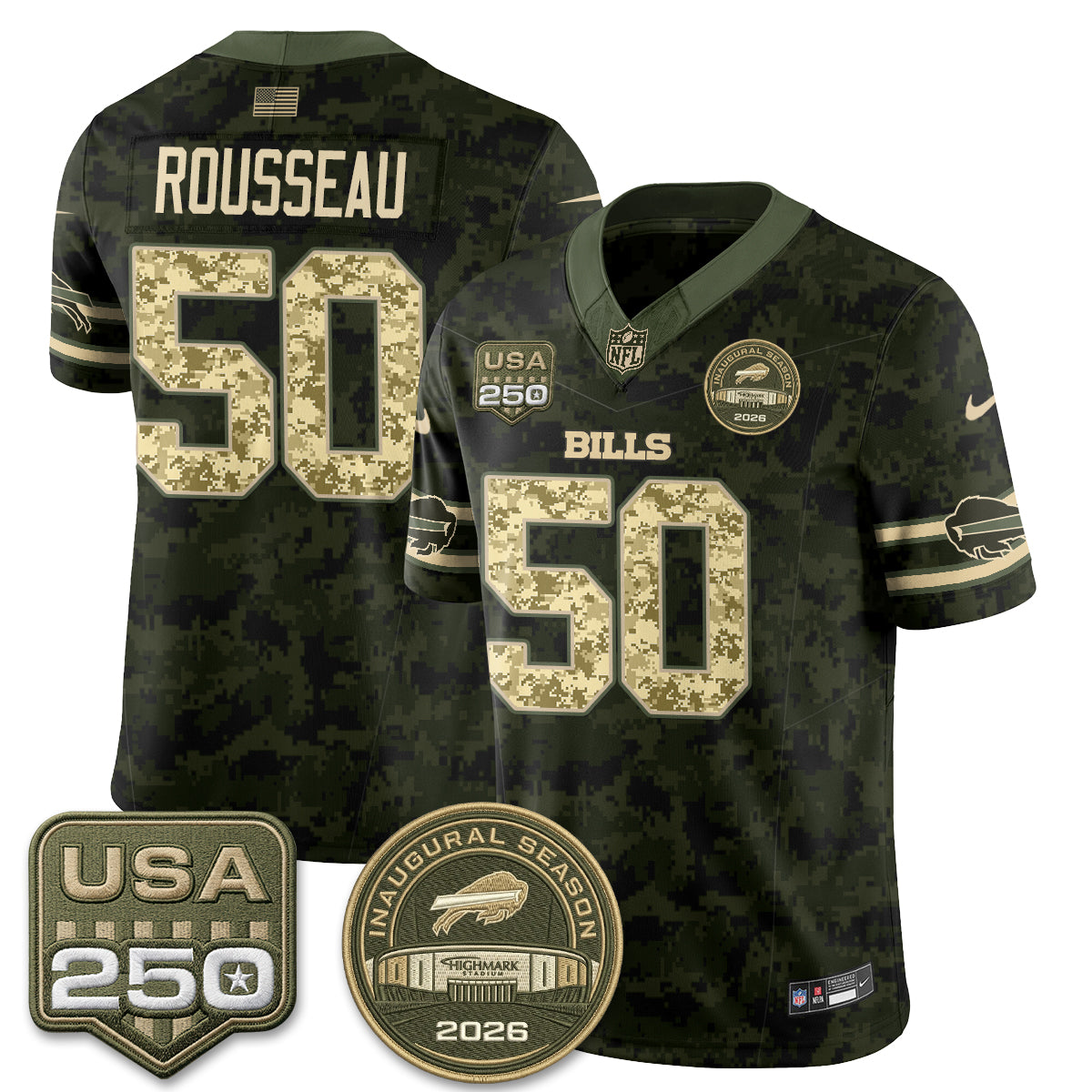BUF 2026 Salute to Service Edition Vapor Jersey V2- Stitched