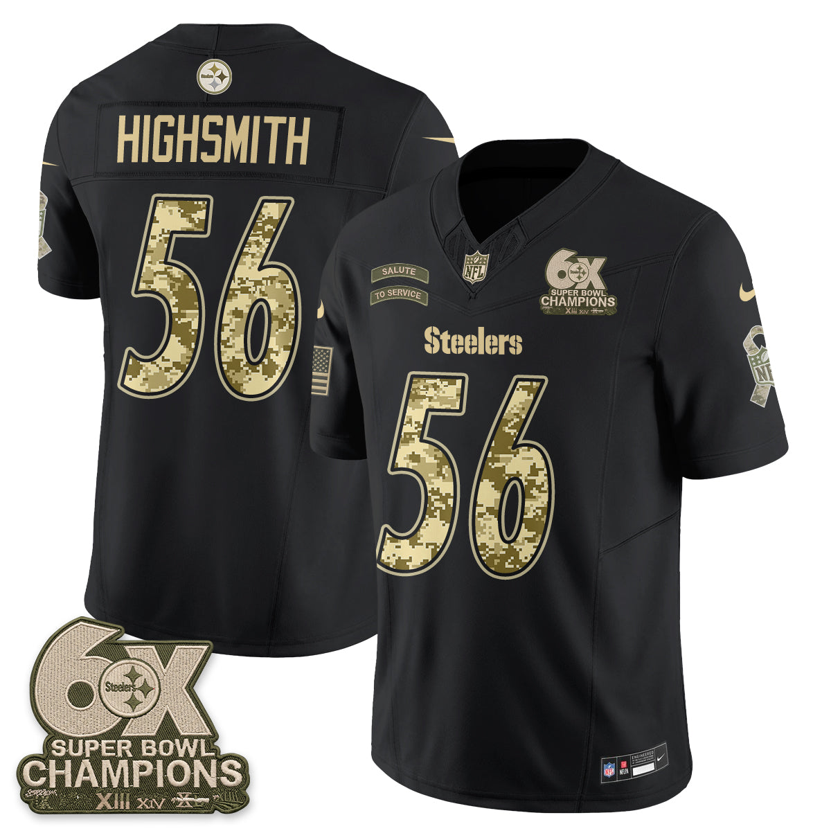 Pittsburgh Steelers 2026 Salute to Service Edition Vapor Jersey V3- Stitched