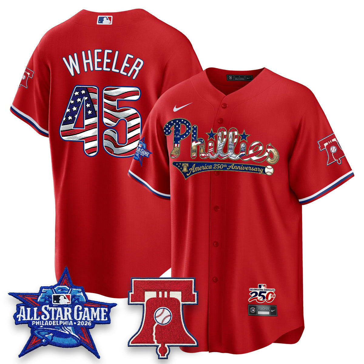 PHI 2026 Independence Day USA Vapor Limited Blue Jersey - Stitched