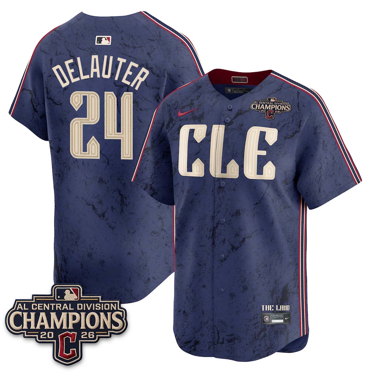 CLE 2026 AL Central Champs Vapor Jersey - Stitched