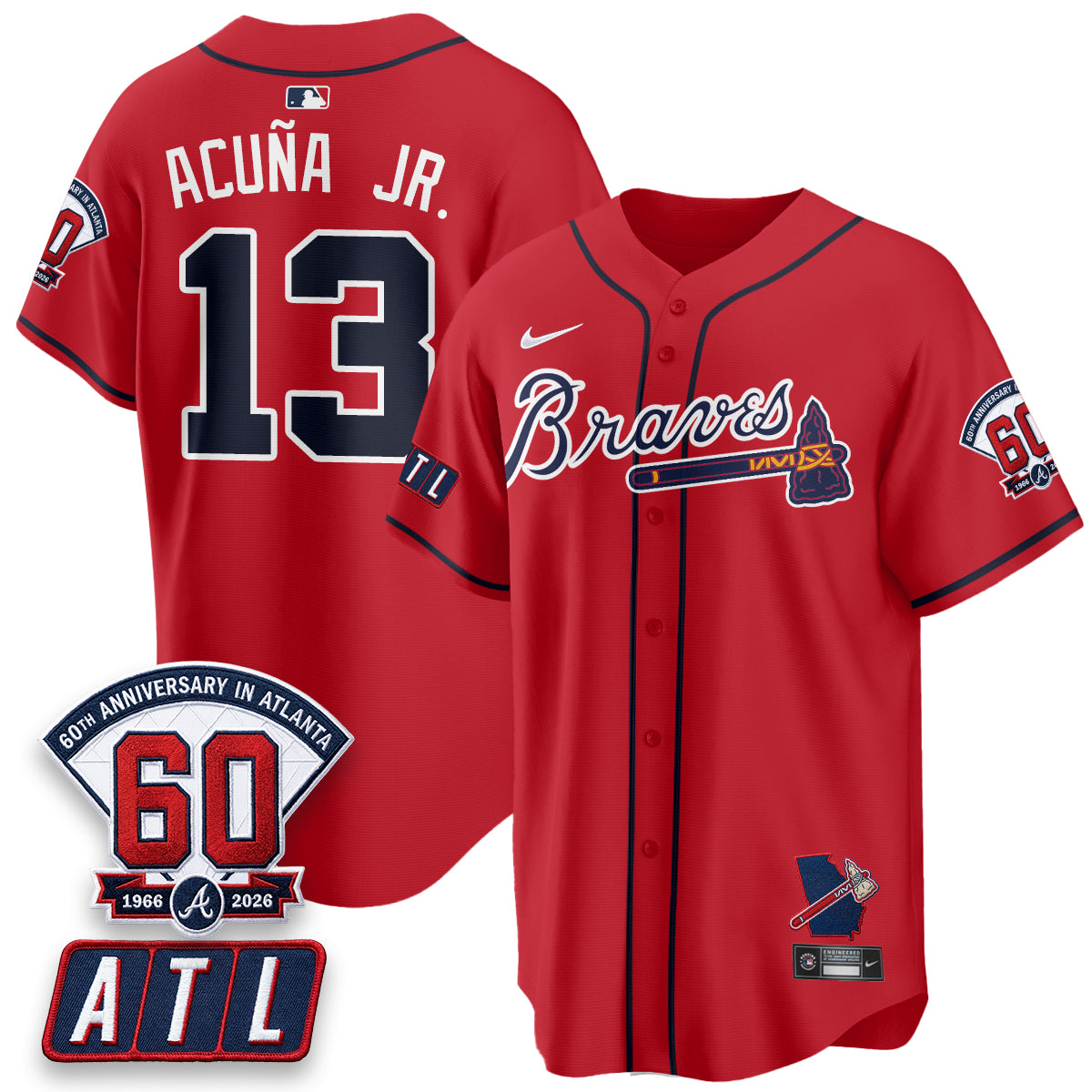 ATL 2026 60th Anniversary Vapor City Connect Limited Jersey - All Stitched