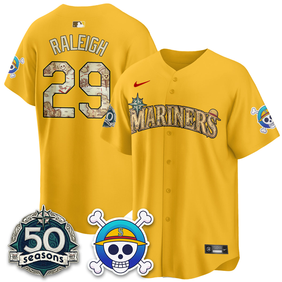 Seattle Mariners OP Japanese Cartoon Vapor Limited Jersey - Printed