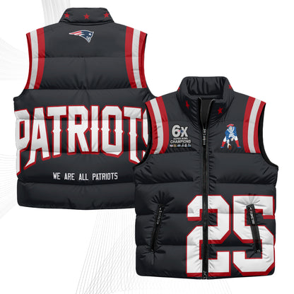 NE Rivalries Puffer Vest - Printed