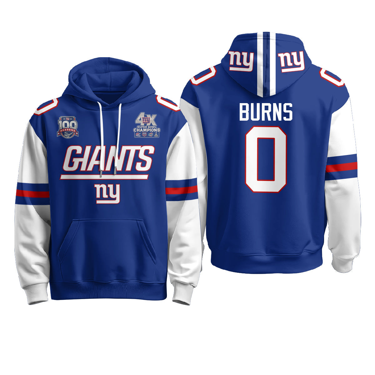 NYG 4X Champs S.Bowl Fleece Hoodie - Printed