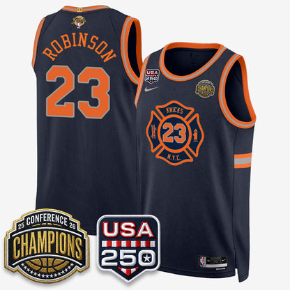 New York Knicks 2026 NBA Eastern Conference Champions City Edition Jersey V2- Stitched