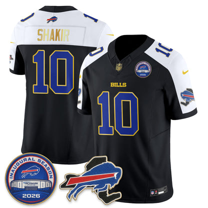 Buffalo Bills 2026 Gold Trim Edition Vapor Jersey - Stitched
