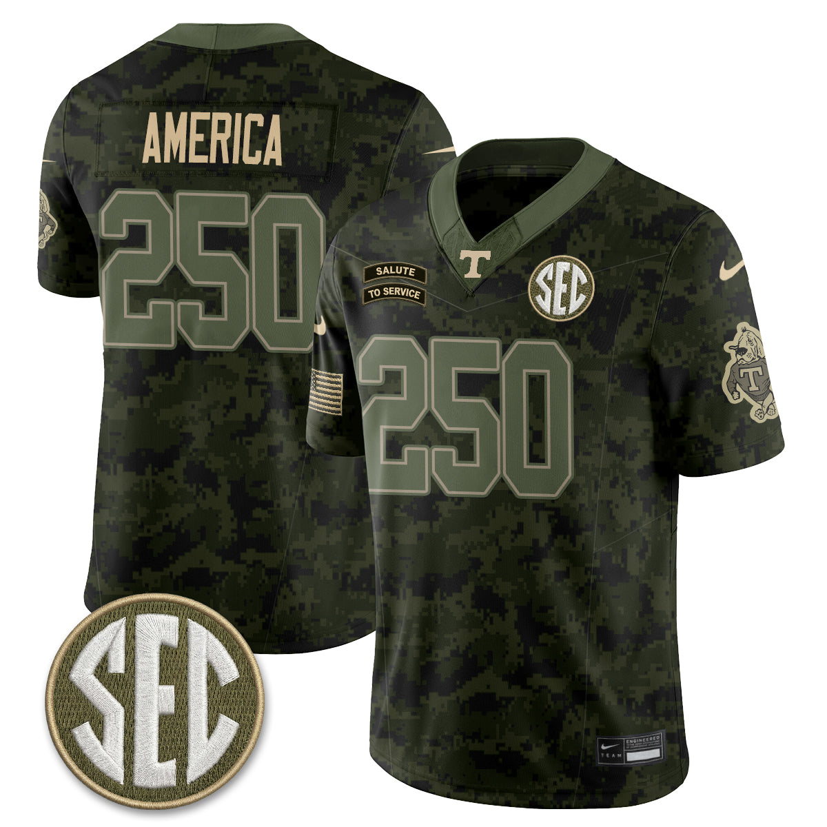 TENN 2026 Salute to Service Vapor Jersey - Stitched