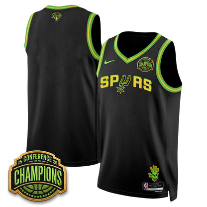 San Antonio Spurs 2026 Basketball Finals Alien Style Vapor Jersey - Stitched