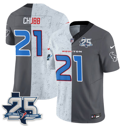 HOU Fan Gear Split Vapor Jersey - Stitched