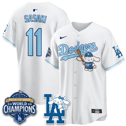 Los Angeles Dodgers Cinnamoroll Edition Vapor Jersey - Stitched