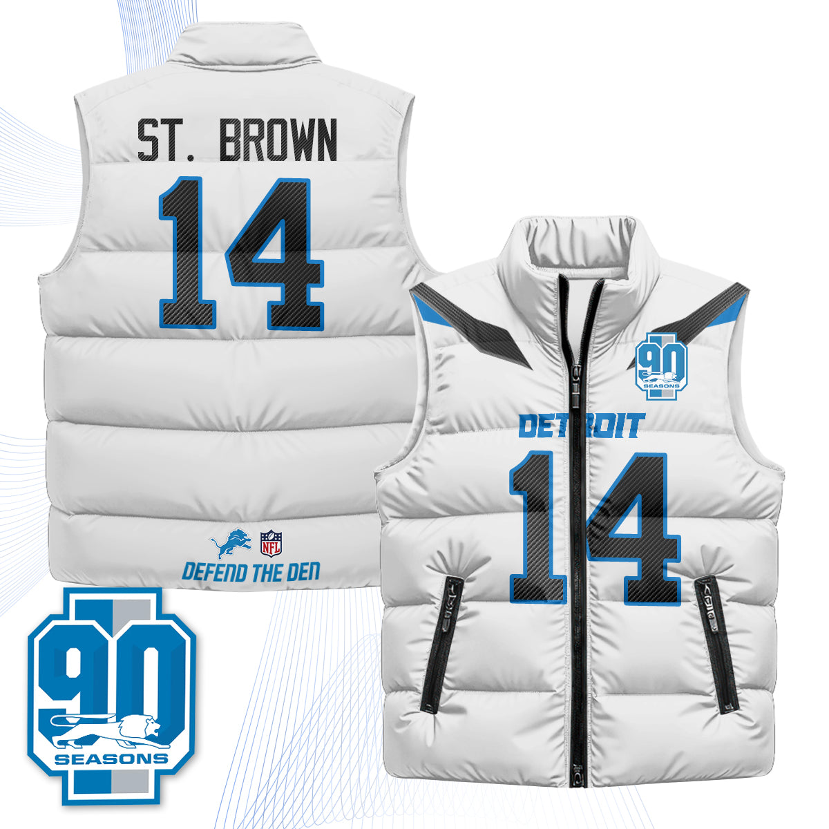DET Xmas 2026 Rivalries Puffer Vest - Printed