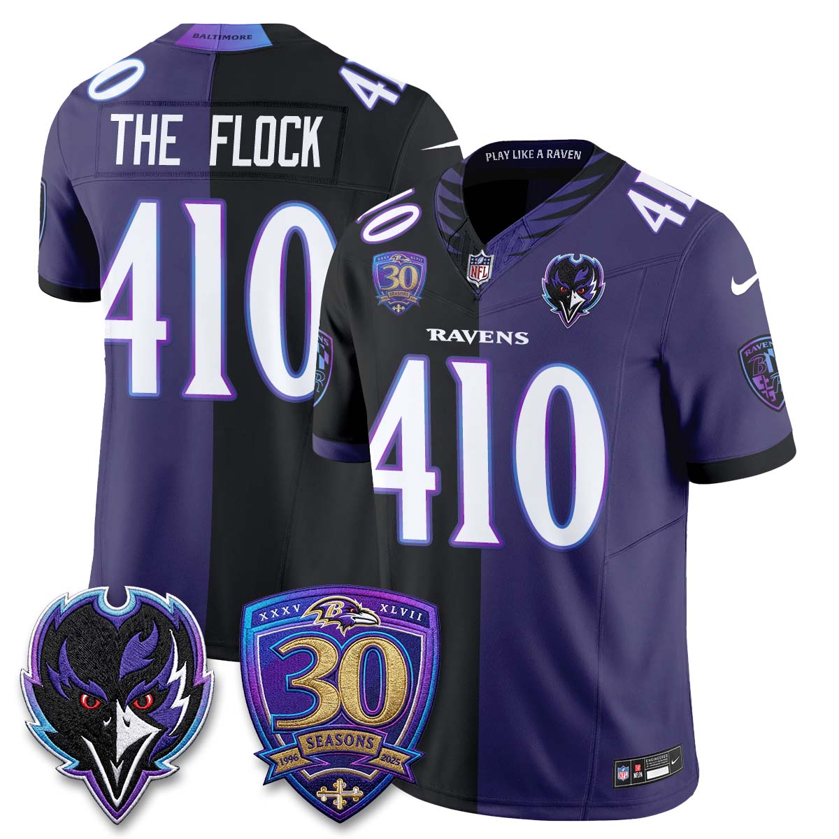 Baltimore Ravens The Next Flight Split Vapor Jersey - Stitched