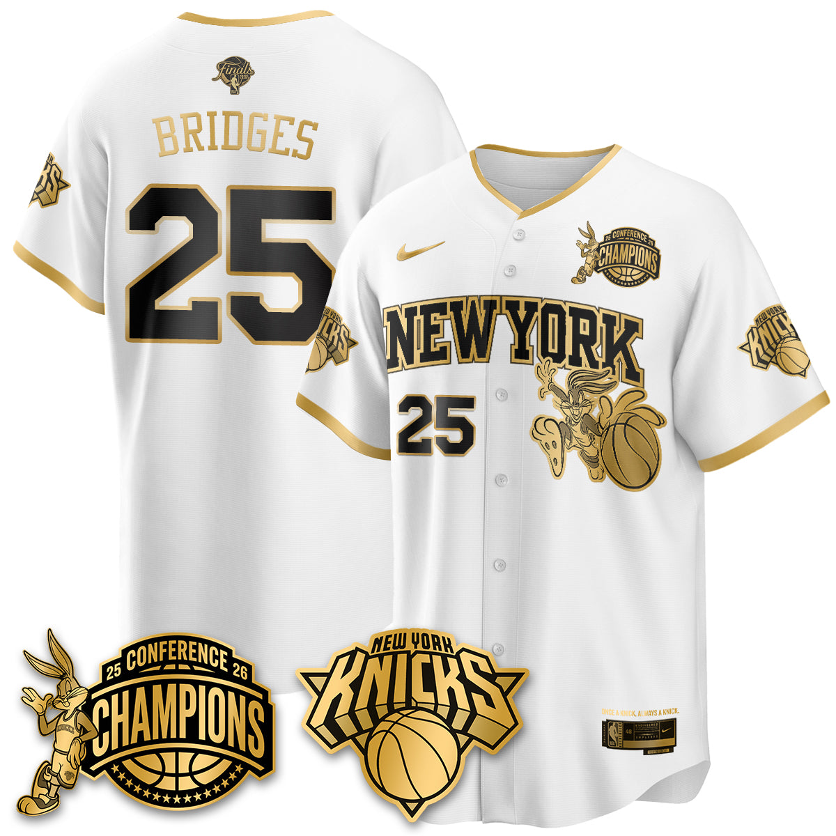 New York Knicks 2026 NBA Finals x Bunny Vapor Jersey V2- Stitched