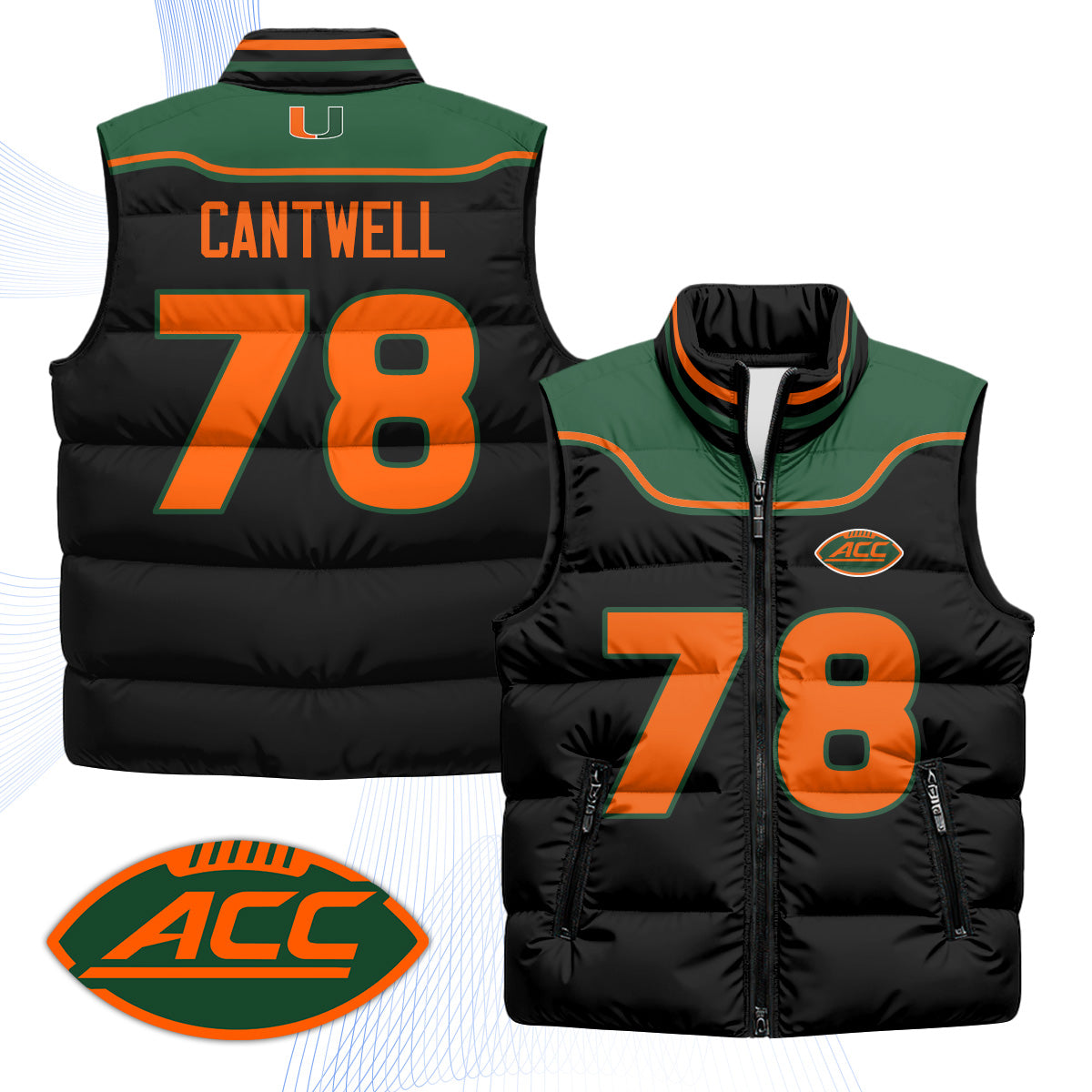 MIA 2001 Throwback Puffer Vest - Printed
