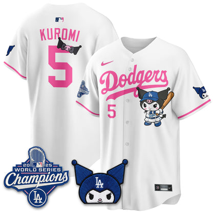 Los Angeles Dodgers Kuromi Edition Vapor Jersey - Stitched