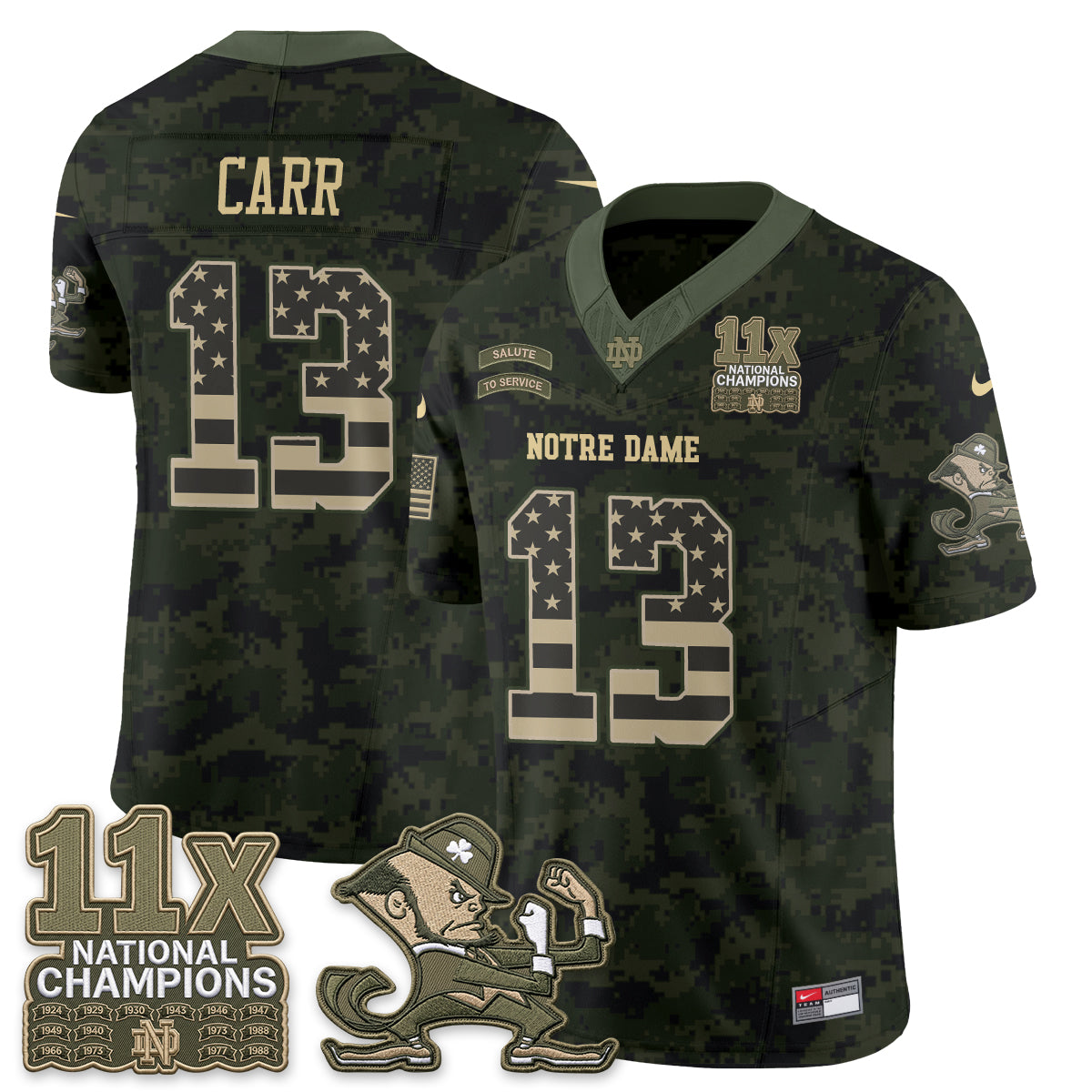 ND 2026 Salute to Service Vapor Jersey - Stitched