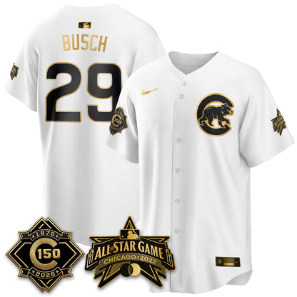 Chicago Cubs 2027 All Star Game Gold Edition Vapor Jersey - Stitched