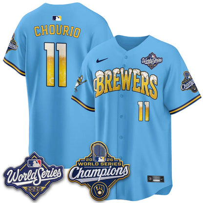 MIL "Pitcher & Pint" 2026 WS Champions Jersey - Stitched (#9) (2)