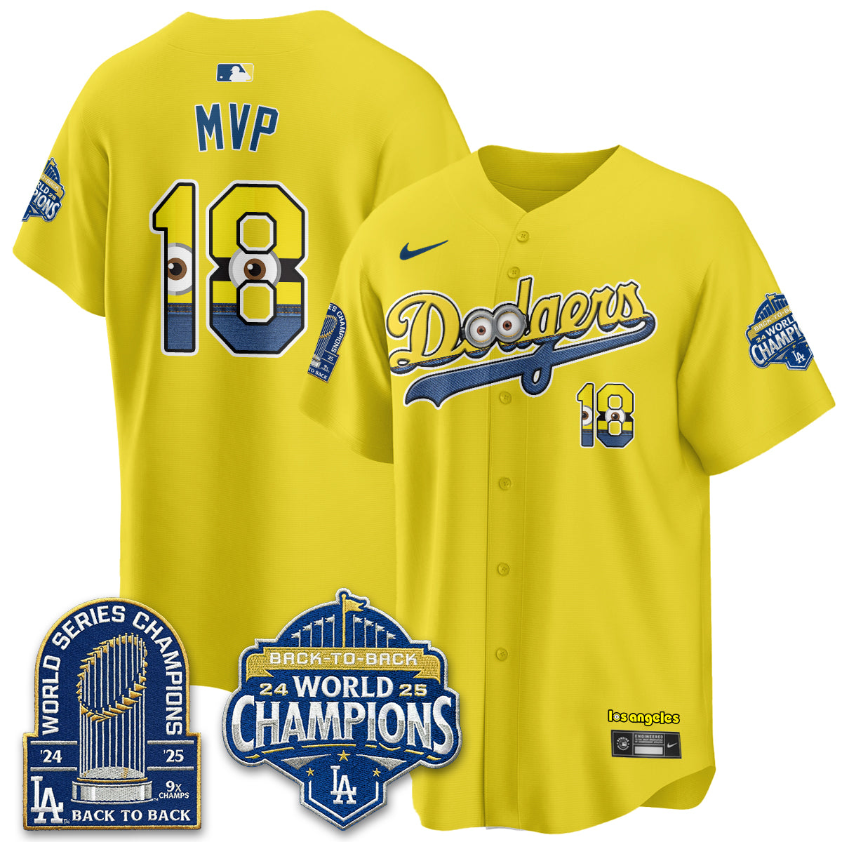 Los Angeles Dodgers x Yellow Capsules Vapor Jersey - Stitched