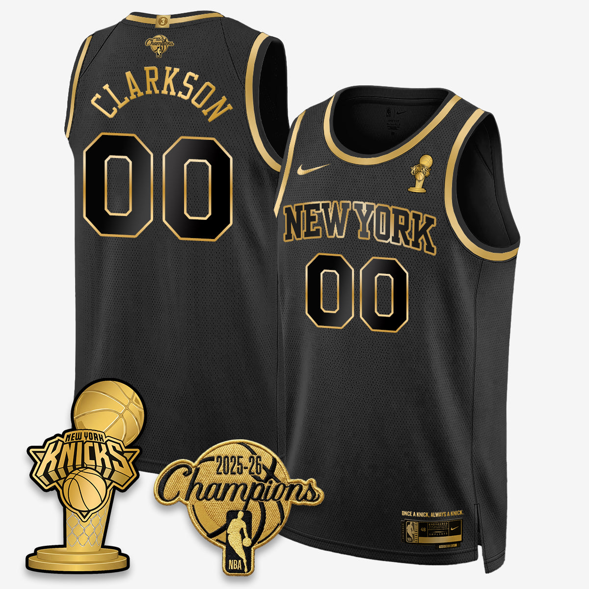 NYK 2026 NBA Champions Gold Edition Vapor Jersey - Stitched