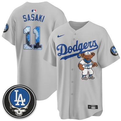Los Angeles Dodgers x Grateful Dead Edition Vapor Jersey - Stitched