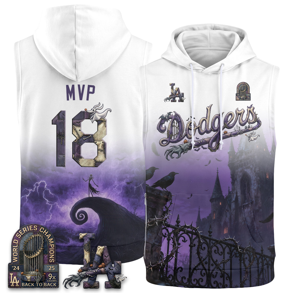 LAD Nightmare Edition Sleeveless Hoodie Tank Top - Printed