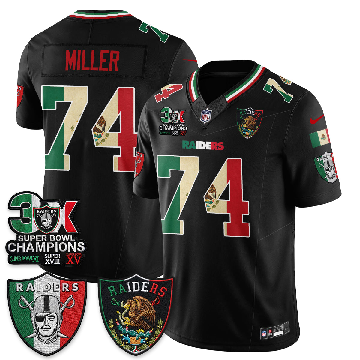 LVR 3X Champs Mexico Edition Vapor Jersey - Stitched
