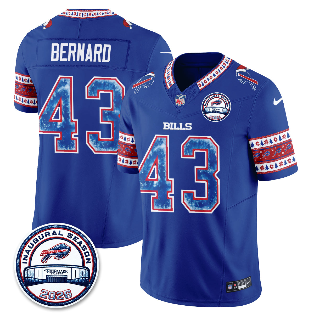 BUF Xmas Edition Vapor Jersey - Stitched