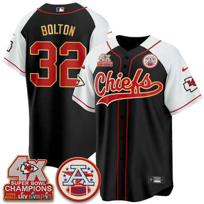 KC 4X Champs Gold Trim Edition Vapor Baseball Jersey - Stitched