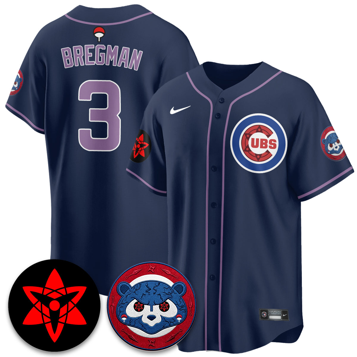 Chicago Cubs Uchiha Sasuke Vapor Limited Jersey - Stitched